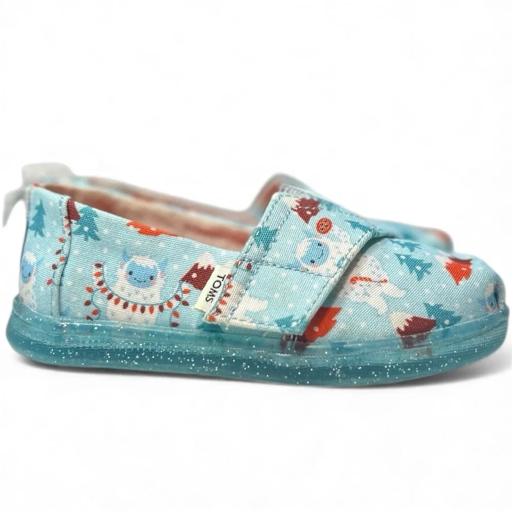 Toms Alpargata Holiday Slip On Flat Girls Blue‎ Flats Casual 10017617T